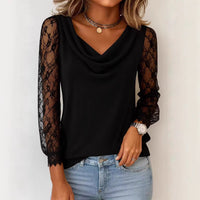 Women's Lace Patchwork Top
