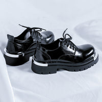 Fashionable Thick-Soled Height-Boosting Men's Leather Shoes