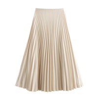 Pleated Skirt Mid-length Women's Drape