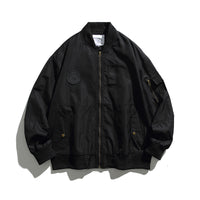 Season Multi-pocket Letter Embroidered American Pilot Coat