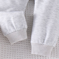 Spring And Autumn Leisure Blue Sweater In Gray Two-piece Pants