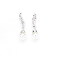 Classic Elegant Graceful Gold-plated Two-color Artificial Pearl Earrings