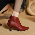 Womens Elegant Pointed-toe Ankle Boots