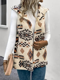 Women's Double-sided Printed Hooded Vest