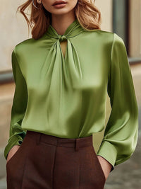 Fashionable And Stylish Hollow-out Long Sleeve Versatile Niche Chic Shirt