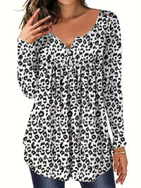Elegant Loose Button Large Size Top Women's T-shirt