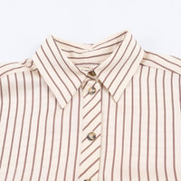 Fashionable Elegant Commuter-Style Striped Loose-Cuff Shirt