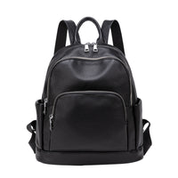 Fashionable Solid Color Large Capacity Trendy Women's Backpack Soft Leather Bag