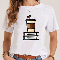 Women's Fashionable Simple Printed Short-sleeved T-shirt