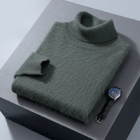 Men's High-neck Cashmere Sweater Solid Color Versatile