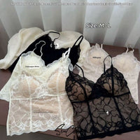 Lace Seamless Beautiful Back Strapped Chest Padded Camisole