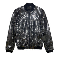 New Men's Personality Fashion Nightclub Trendy Sequined Stand Collar Coat
