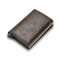Portable Light Weight ID Credit Bank Card Holder Wallet Luxury Brand Men Women Anti Rfid Blocking Protected Magic Leather Slim Mini Small Money Wallets Case