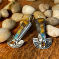 Vintage Geometric Enamel Earrings For Women