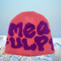 MEA Letter Jacquard Beanie Warm Knitted Hat