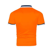Summer New Men's Stitching T-shirt In Contrast Color Men's Youth Sports Fashion Short-sleeved Polo Shirt