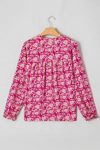New Casual And Stylish Loose-fit V-neck Printed Long-sleeve Shirt