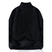 Men's Half Turtleneck Sweater Winter Solid Color Warm