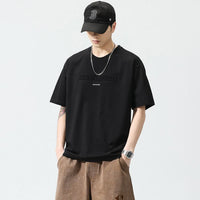 Trendy Loose-fitting Versatile Heavyweight Short-sleeve T-shirt For Men