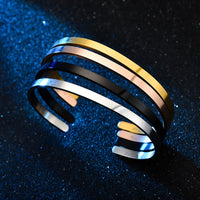 Adjustable Opening Stainless Steel C- Shaped Bracelet