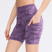 Women's Printed Nude Feel Yoga Shorts
