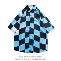 Men's Retro Hong Kong Style Short Sleeve Printed Shirt