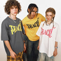 Foam Letter Short Sleeve Loose Couple Casual T-shirt