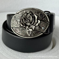 Smooth Buckle For Self-defense Trendy Punk-style Belt Buckle With A Distinctive Look