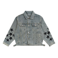 XINGX Veneer Embroidery Stitching Denim Clothes Jacket
