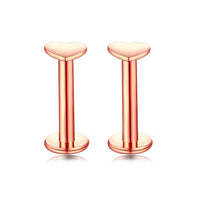 Special-shaped Stainless Steel Lip Nail Zircon Heart-shaped Piercing Jewelry