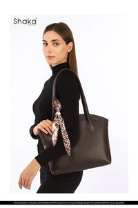 Faux Leather Zippered Shoulder Bag Single Compartment Gift Womens Hand Shoulder & Crossbody Bag Brown