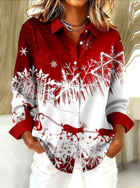 Check Print Women's Long Sleeve Shirt