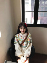 Women's Lantern Sleeve Loose Mori Knitwear