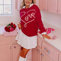 Women's Plus Size Love Sweater Pullover Sweater