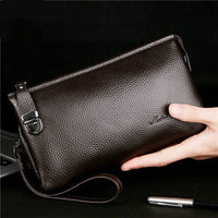 Fashion Wallet Men's Long Zipper Business Handbag Soft Leather