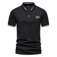 Men's T-shirt Stand Collar Short Sleeve