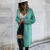 Autumn And Winter New Long Sweater Coat Knitted Cardigan
