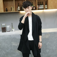 Spring And Autumn Mid-length Cardigan Trench Coat