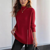 Women's Half Turtleneck Loose Outer Wear Knitwear Top