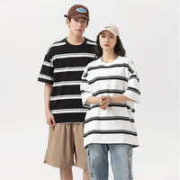 Fashion Men's And Women's Tops Striped T-shirt