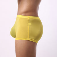 Underwear Transparent Ice Silk Boxer Solid Color