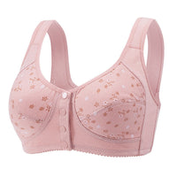 Floral Bra With Open-front Tank Top