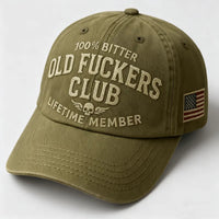 Vintage Pure Cotton Embroidered Baseball Cap From The Old Guys Club