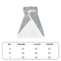 New Pet Cloak Cute Cotton Velvet Winter Warm For Cats And Dogs Cute Sleeping Blanket