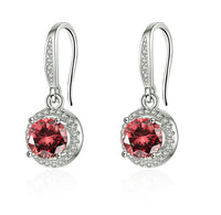 Moissanite Four-claw Round Bag Earrings