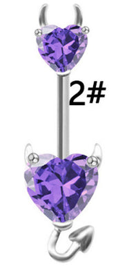 Light Purple Set Devil Heart Diamonds