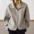 Women's Simple All-match Loose Wool Short Coat