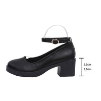 Womens Roundtoe Lowcut Chunkyheel Shoes
