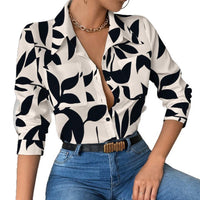 Women's Printed Casual Long-Sleeve Shirt