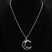 Fashion Creative Cat Moon Cartoon Necklace